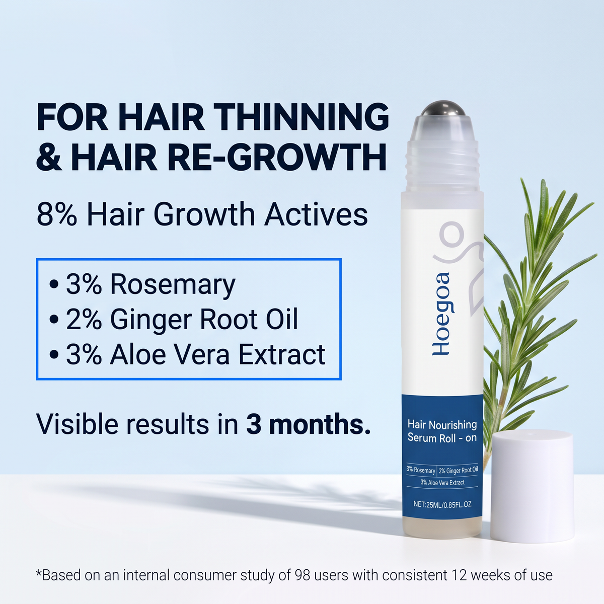 RootRoll™ – Rosemary Scalp Serum Roll-On